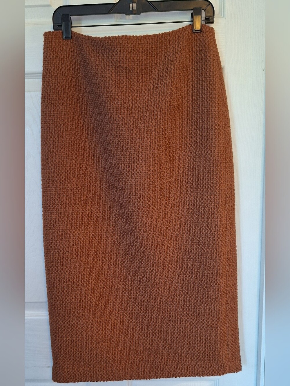 Ann Taylor Rust Textured Wool Blend Pencil Skirt Size 8